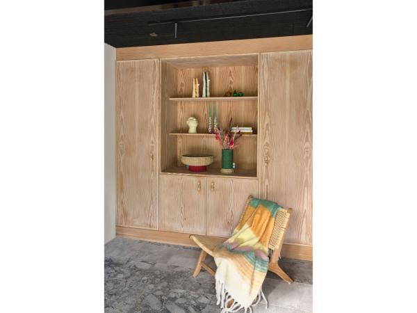 Villa Styles Plaid 170 x 130 cm i rosa/grøn/brun/g